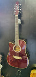 Aiersi - Left Handed 12 String Acoustic Electric Guitar - Red Gloss