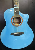 Aiersi Galaxy - Artist Cutaway Acoustic Guitar - Blue Sparkle