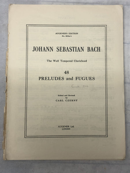 J. S. Bach - The Well Tempered Clavichord - Book 1 (Second Hand)
