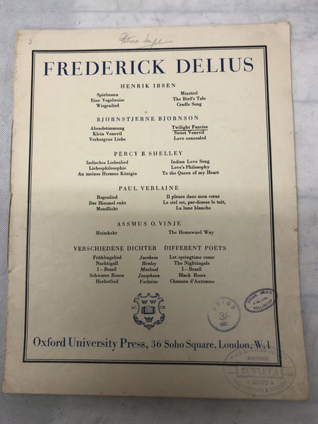 Fredrick Delius  - Henrik Ibsen (Second Hand)