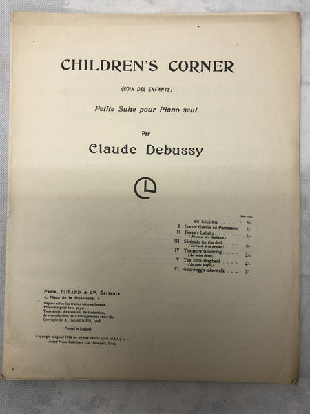 Children's Corner - by Cloude Debussy (Second Hand)