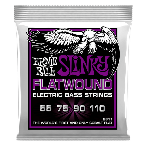 Ernie Ball - Slinky Flat Wound Bass Guitar Strings - 55/110