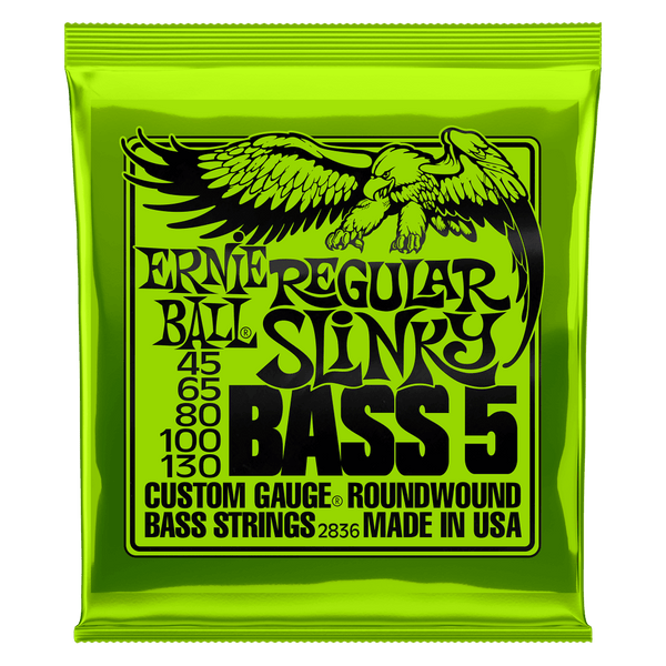 Ernie Ball - Regular Slinky 5 String Bass Guitar Strings - 45/130