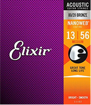 Elixir - Acoustic Guitar Strings 80/20 Bronze - 13/56