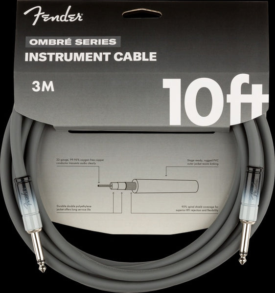 Fender - Ombre Series 10' Instrument Cable - Silver Smoke