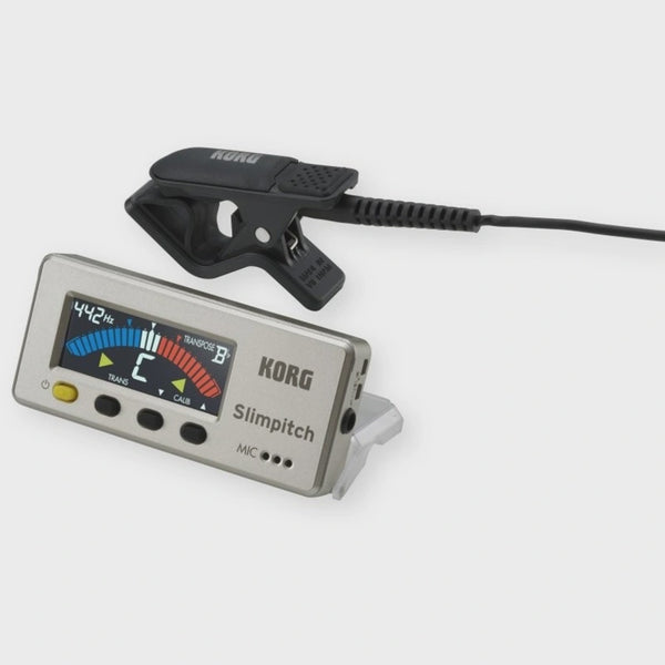 Korg - Slimpitch Chromatic Tuner with Contact Mic - Pearl Gold