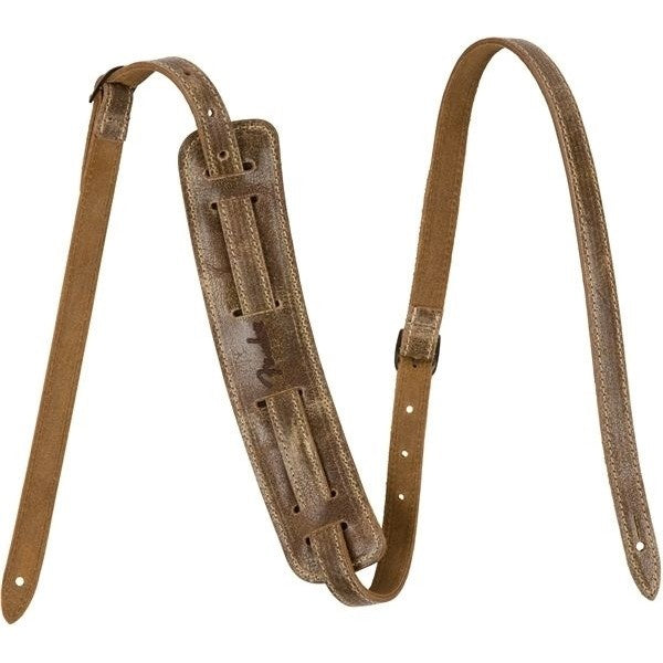 Fender - Vintage Brown Distressed Leather Strap with Shoulder Pad