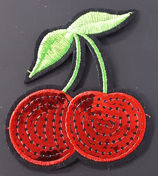 Cherry Sequin Fabric Badge
