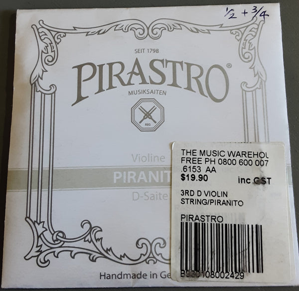 Pirastro - Violin String - D (Piranito)