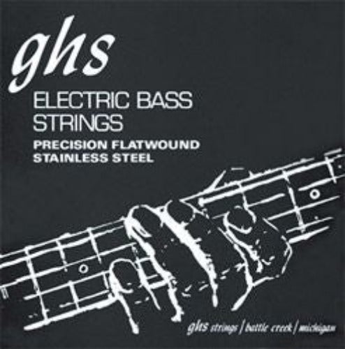 GHS - Precision Flatwound Long Scale Bass Guitar Strings - 55/105