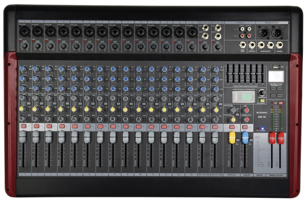Citronic - 18 Channel Mixer with USB/BT Player/DSP Effects