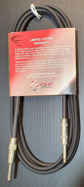 Rapco plrz-10.K 10 ft 3met Guitar lead with cut out Plug