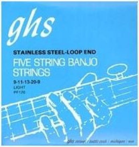 GHS - Stainless Steel Loop End 5-String Banjo Strings - 9/20