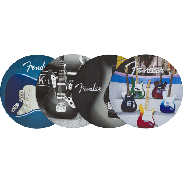 Fender - Guitar Leather Coasters - 4 Pack Set
