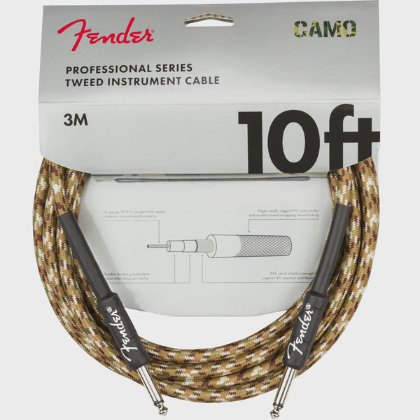 Fender - Professional Series 10' Instrument Cable - Desert Camo