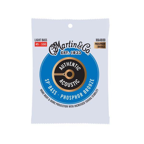Martin - Authentic Phosphor Bronze Acoustic Bass Strings - 45/100