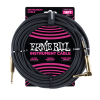 Ernie Ball - 18ft Braided ST/AGL - Black w/ Gold Tips