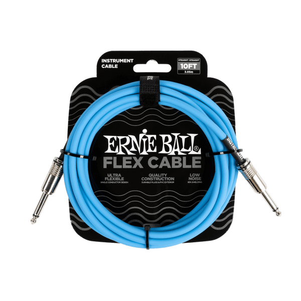 Ernie Ball - Flex Instrument Cable ST/ST 10ft - Blue