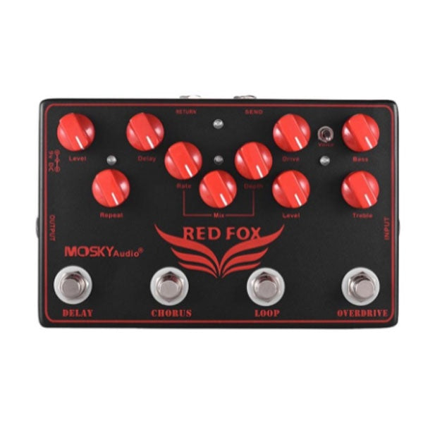 Red Fox. Combined Effect Pedal Mosky Micro Guitar Pedal