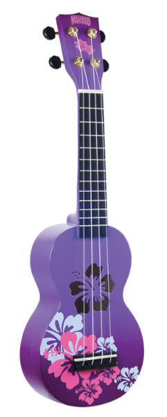 Mahalo - Designer Series Soprano Ukulele - Hibiscus Purple Burst