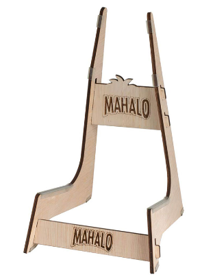 Mahalo - Engraved Wooden Ukulele Stand
