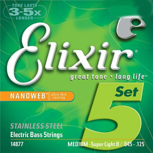 Elixir Stainless Steel Bass String Single 125