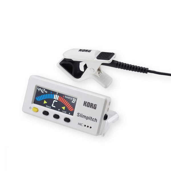 Korg - Slimpitch Chromatic Tuner with Mic - Pearl White
