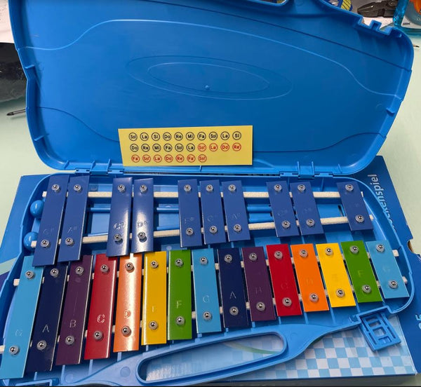 Ellise - 25 Note Glockenspiel - Coloured Keys
