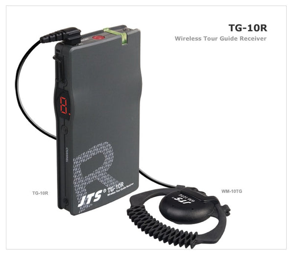 JTS Wireless Tour Guide System Receiver+Phones