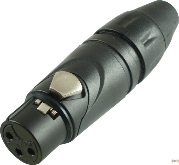 Amphenol XLR Connector  3 Pin  Cord Plug  Female  Black