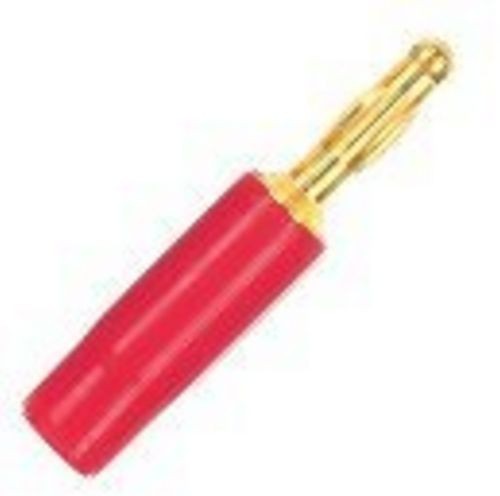 Banana Connector Cord Plug Single PVC Sleeve RED