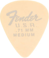 Fender- Dura-Tone 351 0.71mm Guitar Picks - Olympic White