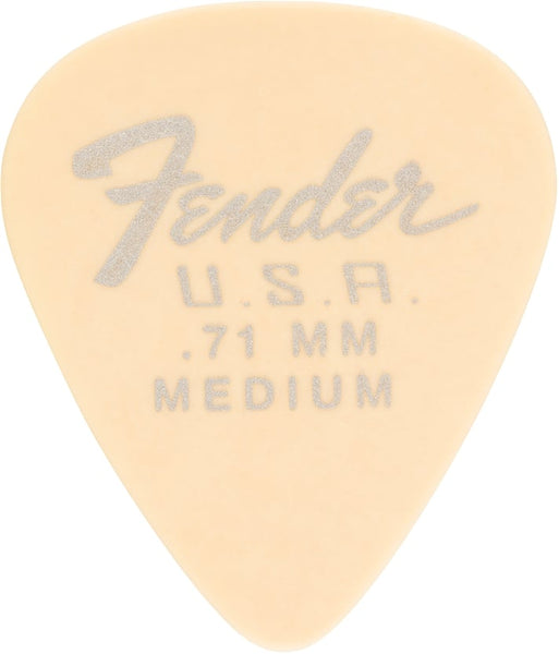 Fender- Dura-Tone 351 0.71mm Guitar Picks - Olympic White
