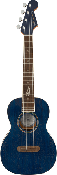 Fender - Dhani Harrison Slim Tenor Ukulele - Sapphire Trans Blue