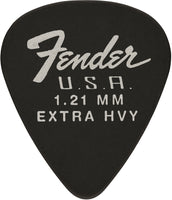 Fender- Dura-Tone 351 1.21mm Guitar Picks - Black