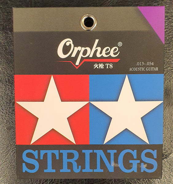 Orphee Firelock Acoustic Guitar Strings T8 013 ,054