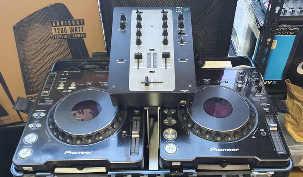Pioneer CDJ-1000MK3 Duel Players with Stanton Mixer (Second Hand) and Case