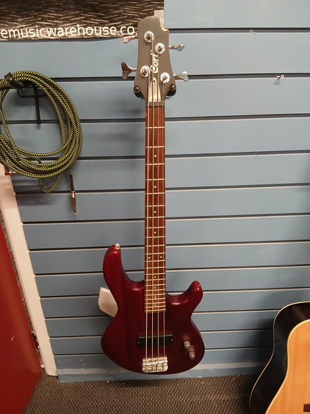 Cort - Action Junior Bass Guitar - Open Pore Black Cherry - Second Hand