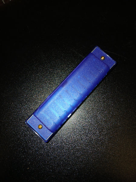 10 Hole Plastic Harmonica - Blue