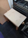 Takemoto - Second Hand Piano Stool - Buttoned Cream Leather