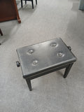 Takemoto - Second Hand Piano Stool - 4 Buttons Black Leather