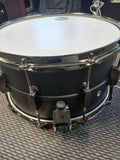 Tama  - S.L.P. Big Black Steel Snare Drum - 8 inches x 14 inches, Matte Black - Second Hand