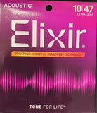 Elixir - Nanoweb Phosphor Bronze Acoustic Guitar Strings - 10/47