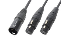 Y-Splitter XLR Cable 1 XLR male-2 XLR female