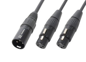 Y-Splitter XLR Cable 1 XLR male-2 XLR female