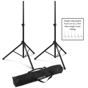 Speaker Stand Set - 2 x Adjustable Stands