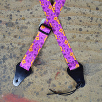 Colonial Leather - Ukulele Strap - Hibiscus Purple