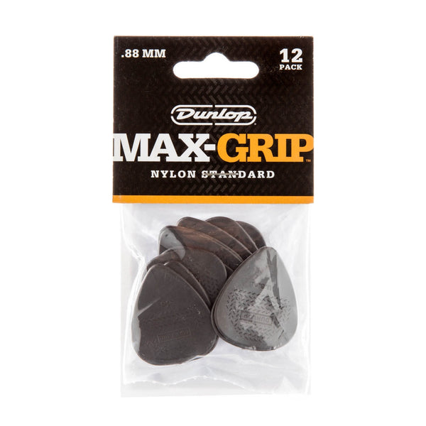 Dunlop - Max-Grip Nylon Standard Picks - 0.88mm (12 Pack)