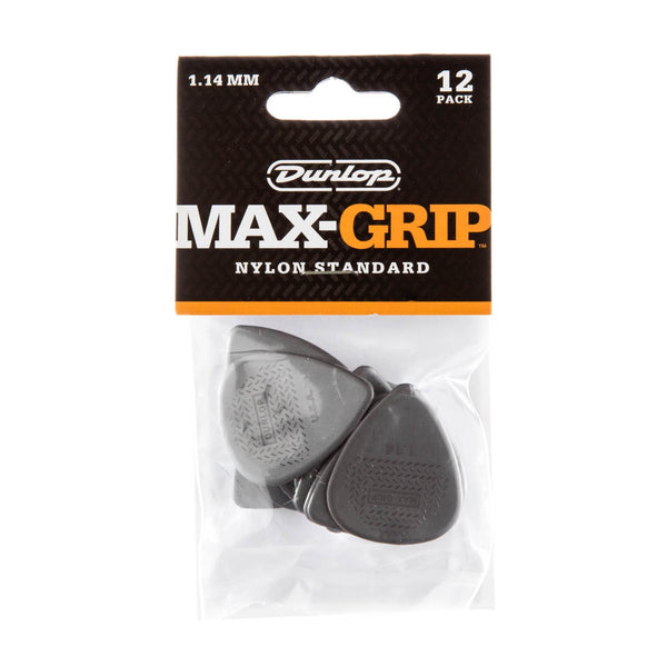 Dunlop - Max-Grip Nylon Standard Picks - 1.14mm (12 Pack)