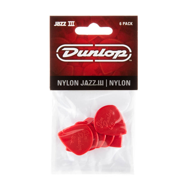 Dunlop - Nylon Guitar Picks - Jazz III (6 Pack)
